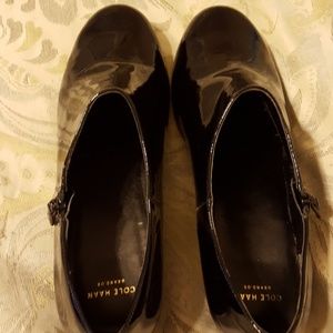 Black pat and leather shoes